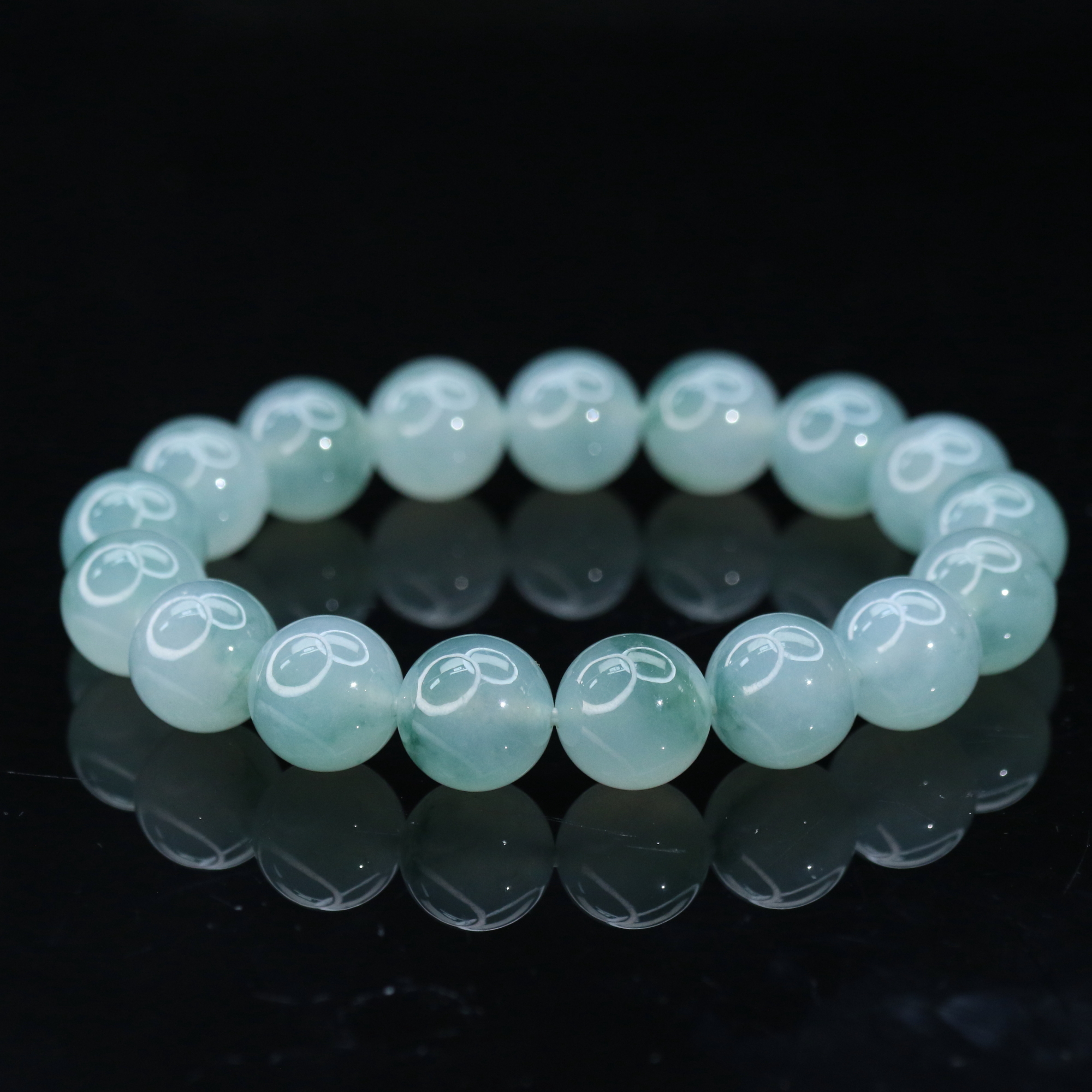 20天然缅甸翡翠A货圆珠手串/600197/上海嘉禾拍卖