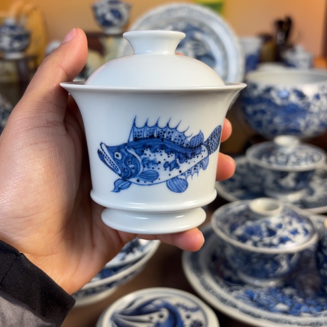 景德镇手工手绘茶具微瑕