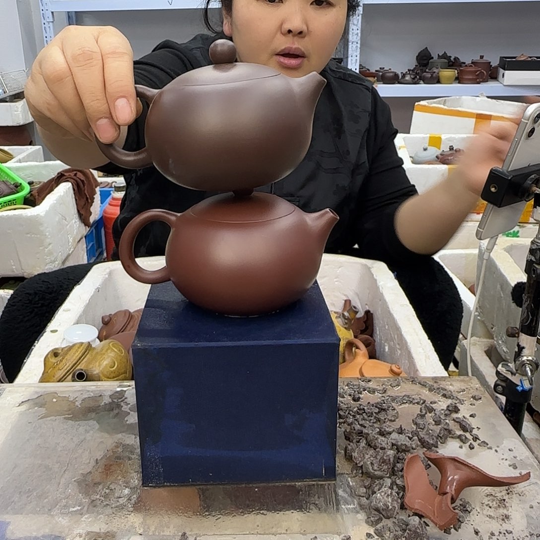 紫砂茶壶宜兴紫砂瑕疵处理