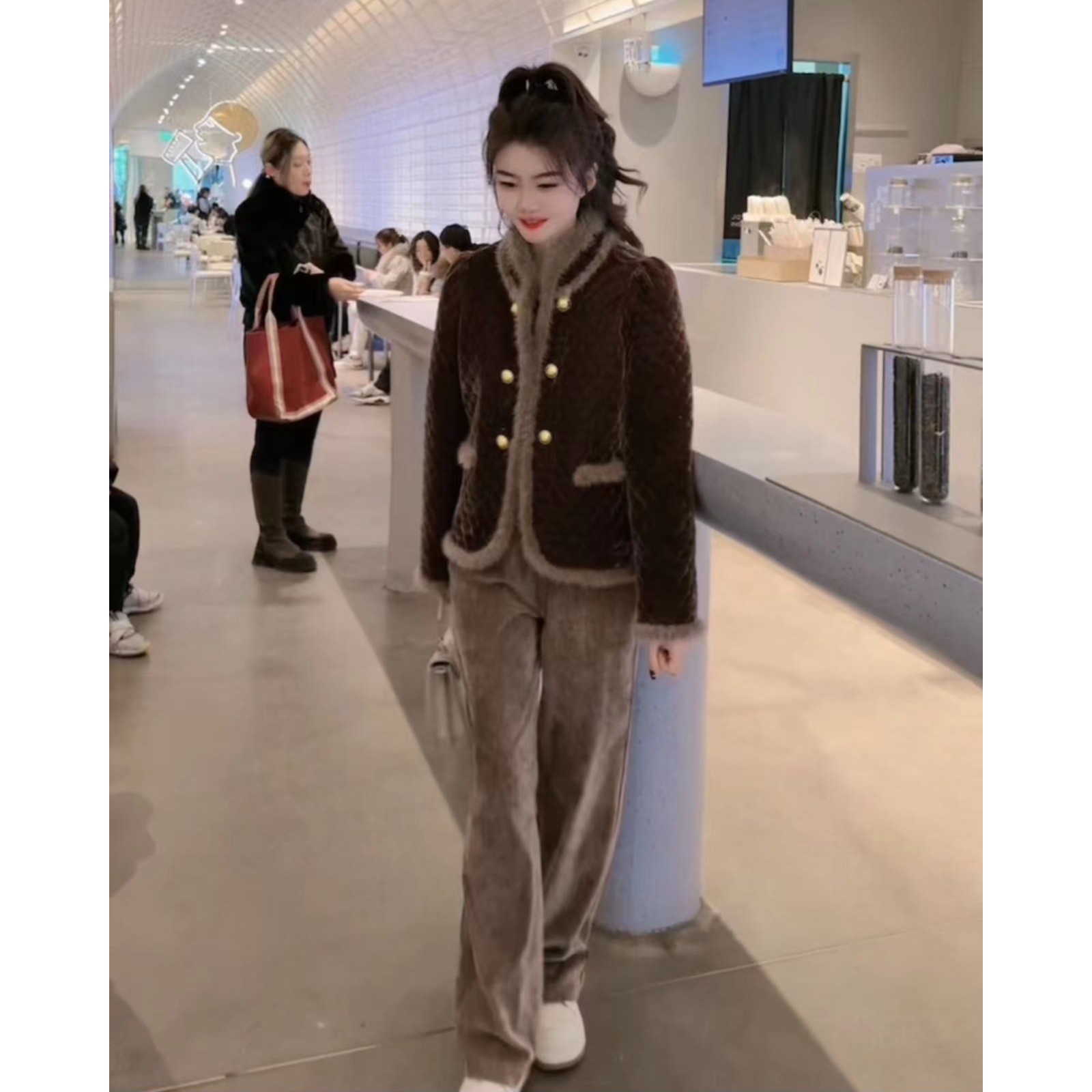 『 时尚休闲裤S 』 新款设计感韩版减龄时尚休闲裤8018