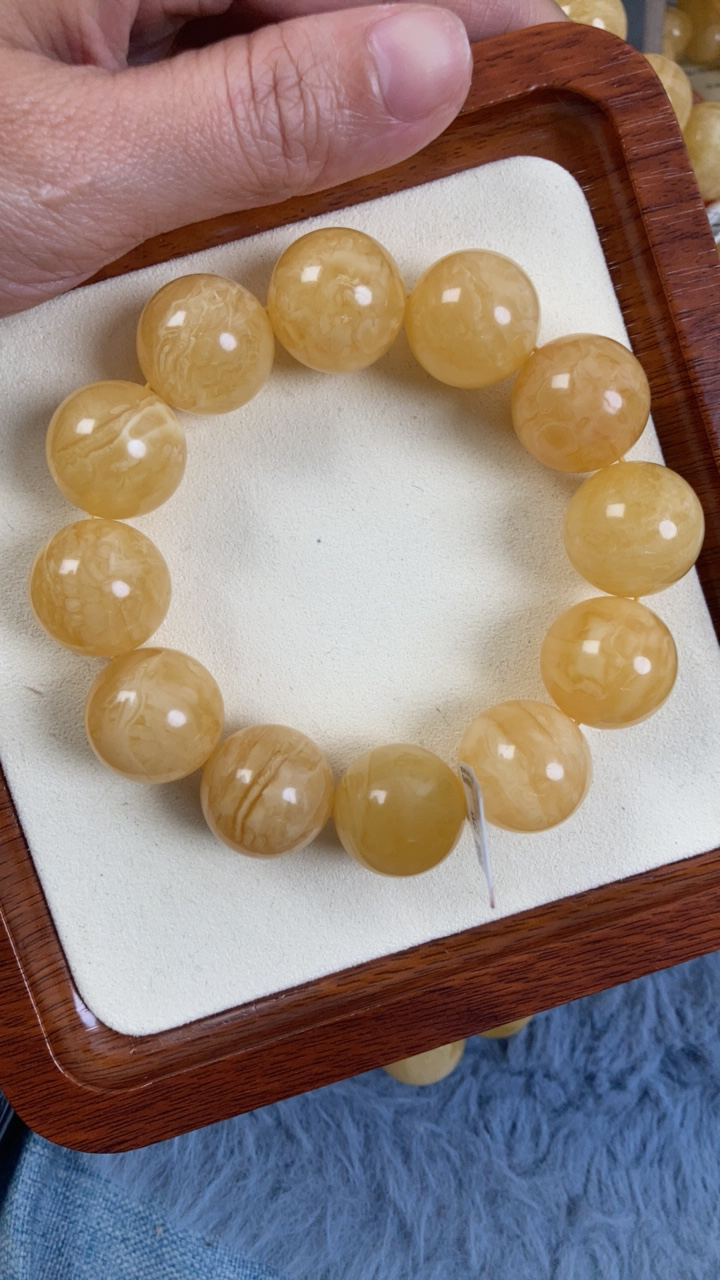 19➕虎皮花琥珀蜜蜡