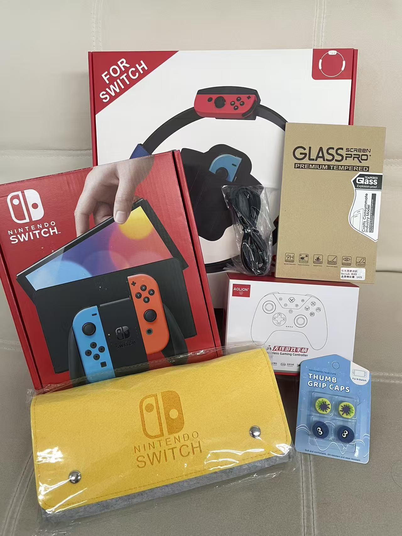  上海老黄手艺人全新SWITCH日版OLED游戏机家庭套餐 