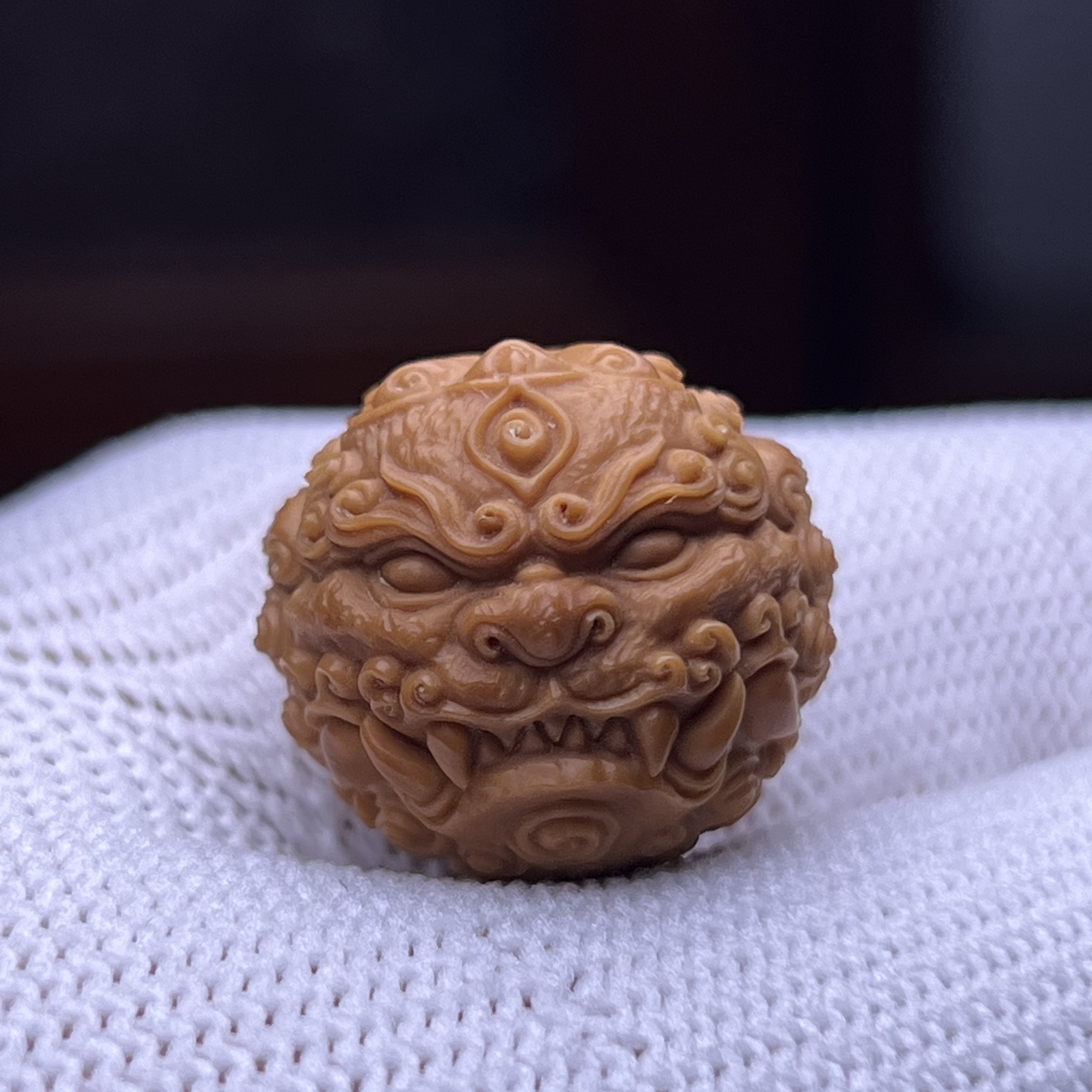 『精修双面唐狮』17＋18左右猴头核桃配饰挂件礼物全品有正常封口线