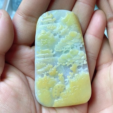 翡翠颈饰未镶嵌天然缅甸翡翠a货