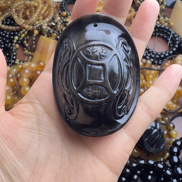 高***智木质类驴蹄子富甲天下把件