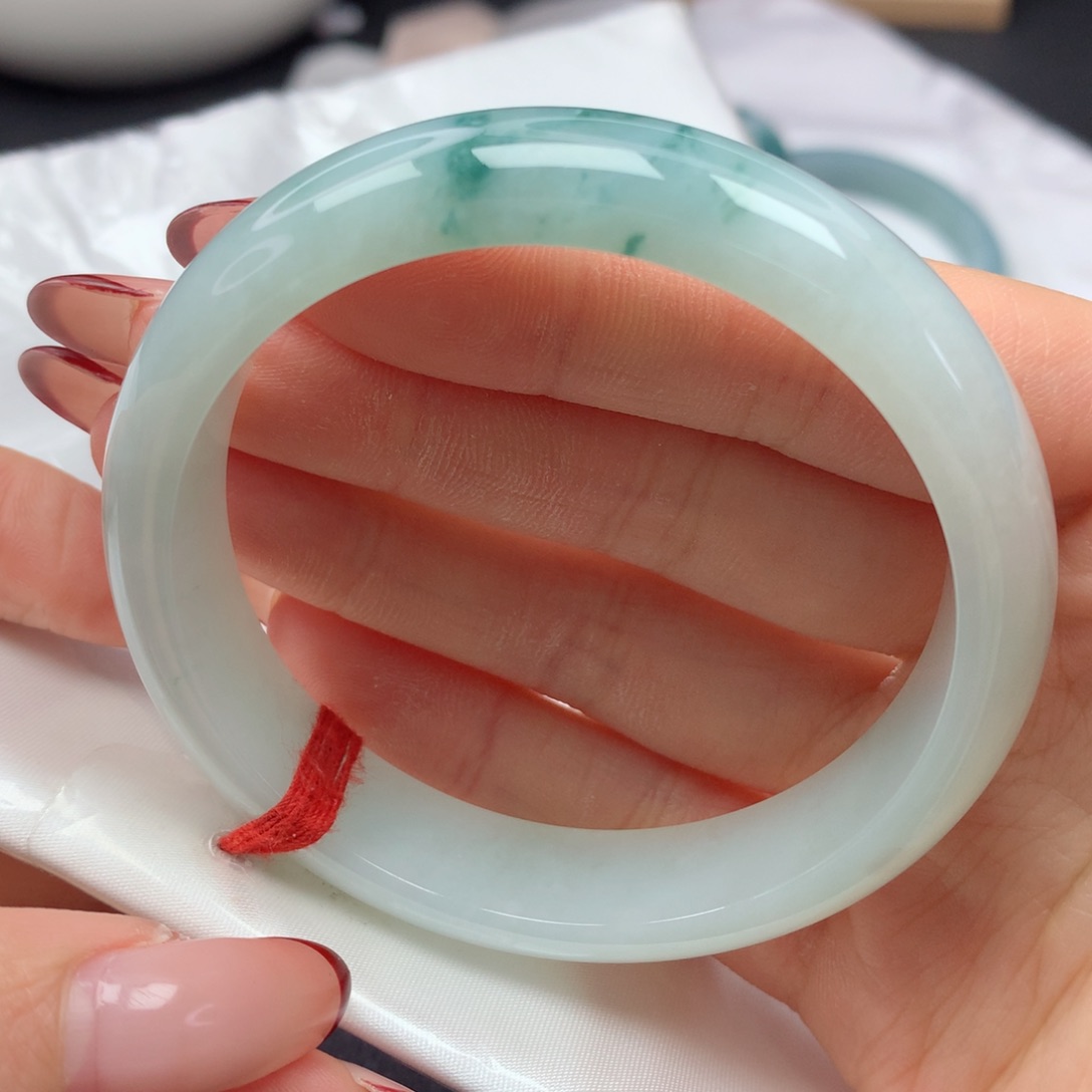 翡翠手镯未镶嵌57正圈