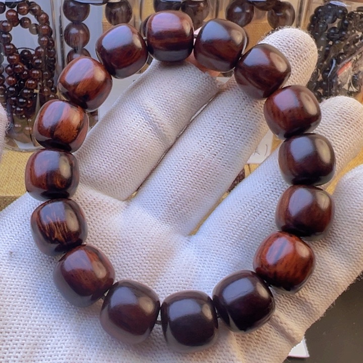 木海南红降黑金1314老型珠