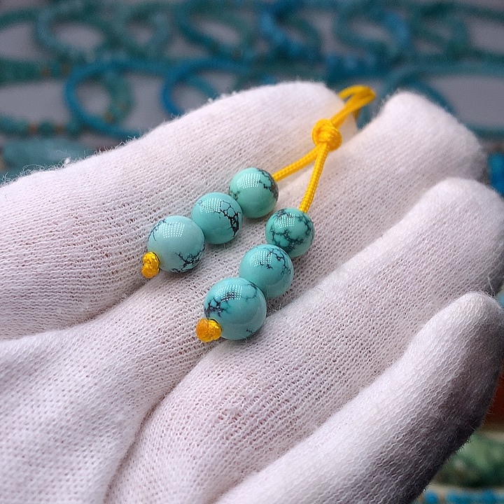 绿松石未镶嵌弟子珠