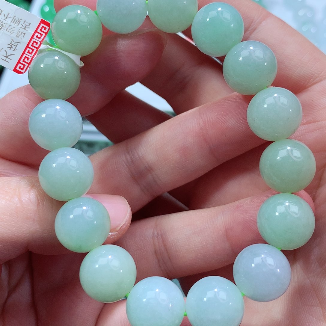 翡翠手链未镶嵌卡12.8