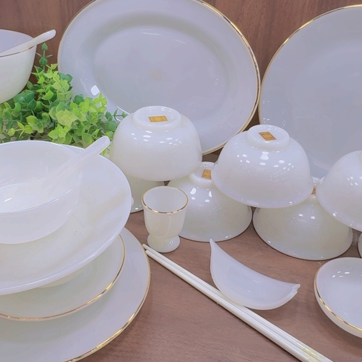 45%以上骨粉骨瓷纯白玉瓷套装