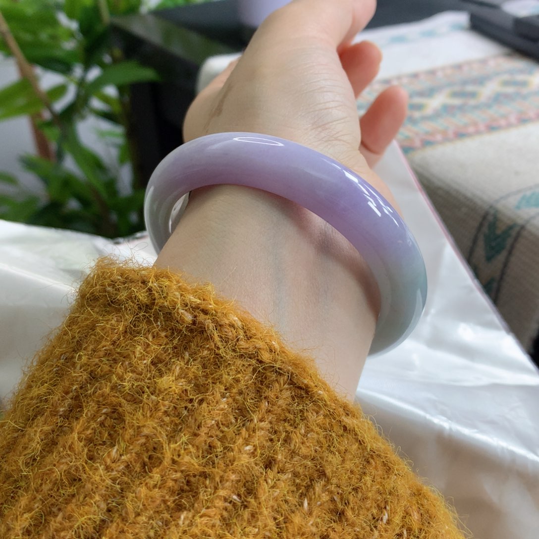 翡翠手镯未镶嵌58正 