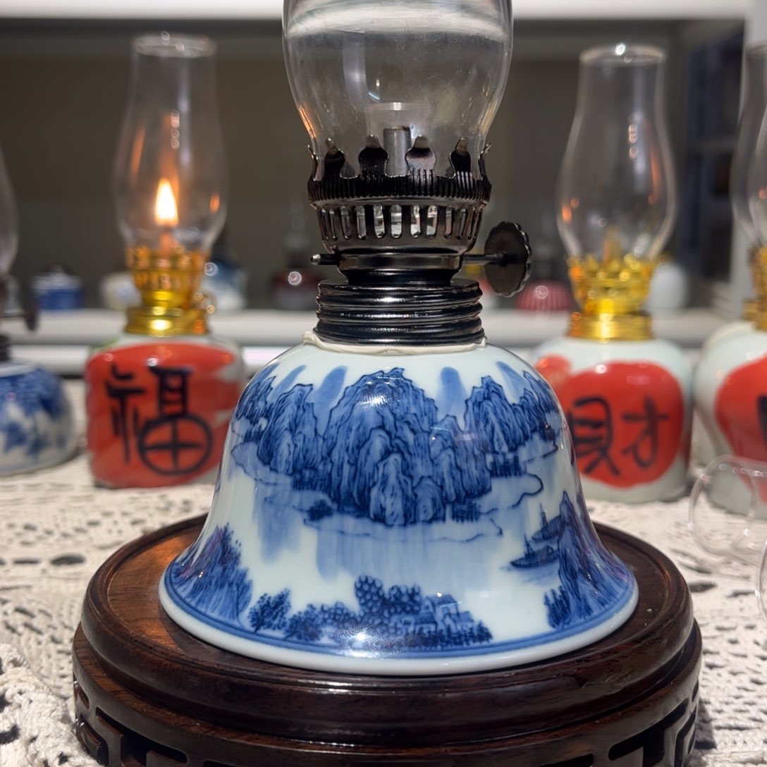 摆件景德镇陶瓷香薰灯