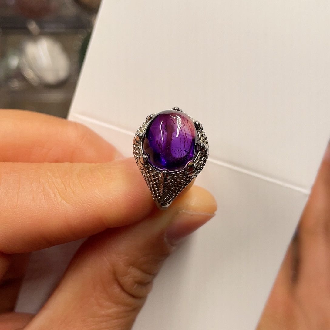 【闪购商品】水晶珠宝半成品银S925镶嵌戒指