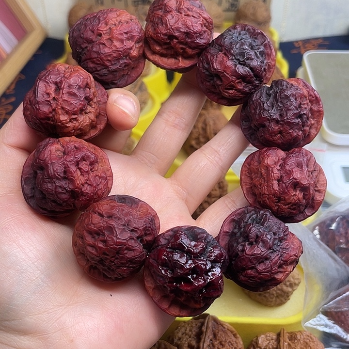 王***娘文玩核桃把件七彩小帝王37