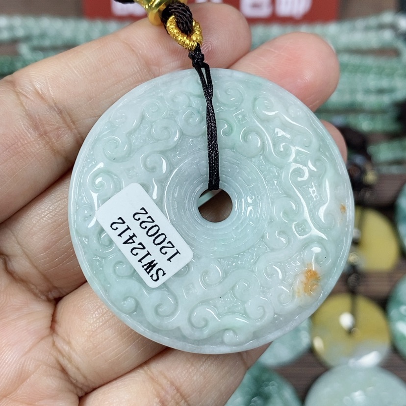 【闪购商品】翡翠颈饰未镶嵌玉吊坠翡翠玉仿古平安扣