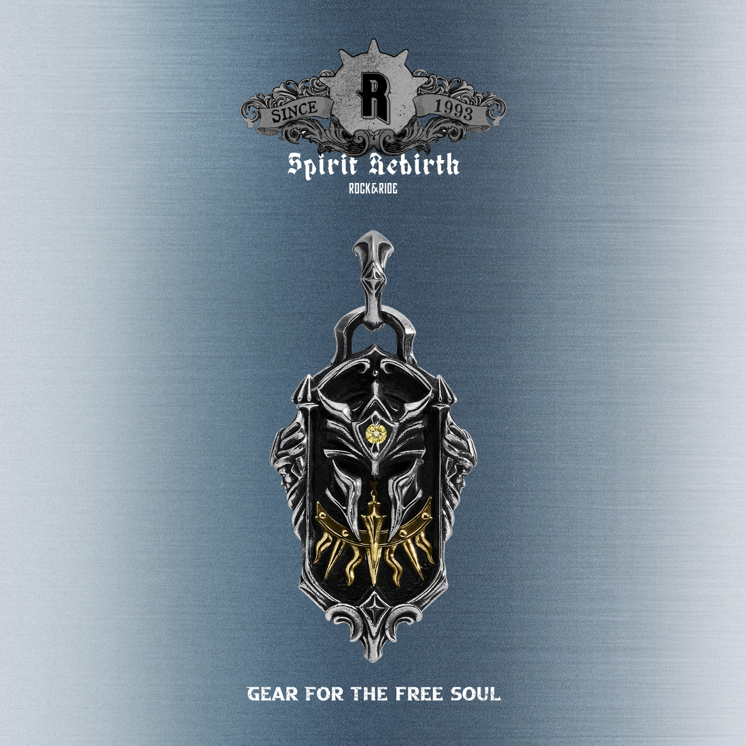 ROCK&RIDE 吊坠925银 重生系列光明战翼弓吊坠男士项链个性设计感