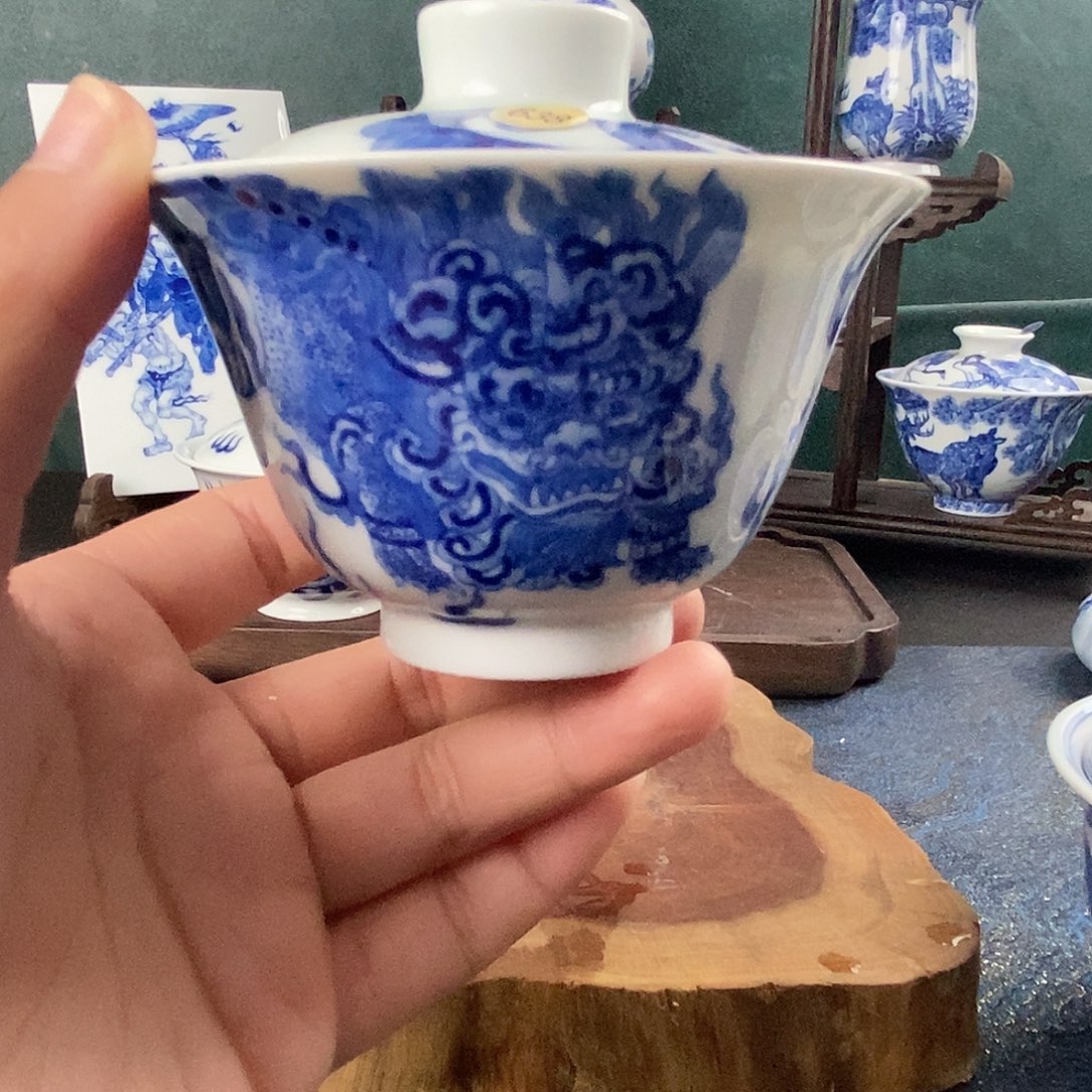瓷片景德镇手绘青花茶器638