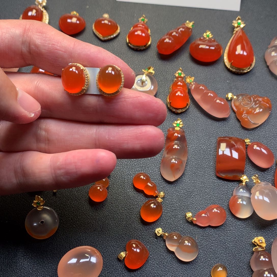 南红玛瑙未镶嵌项链