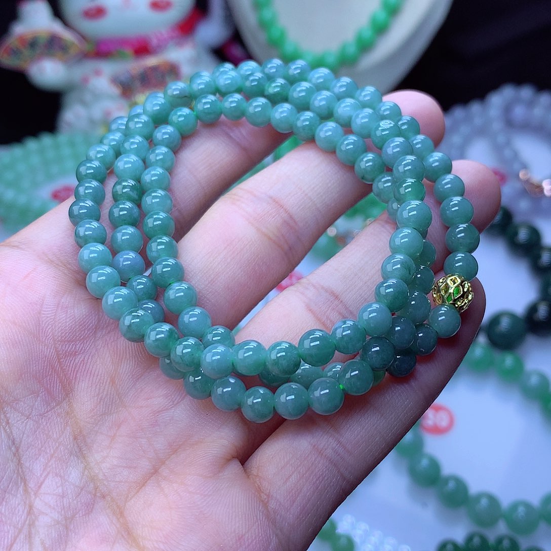 翡翠毛衣链未镶嵌