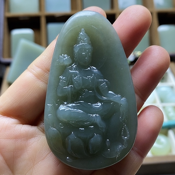 和田玉未镶嵌颈饰