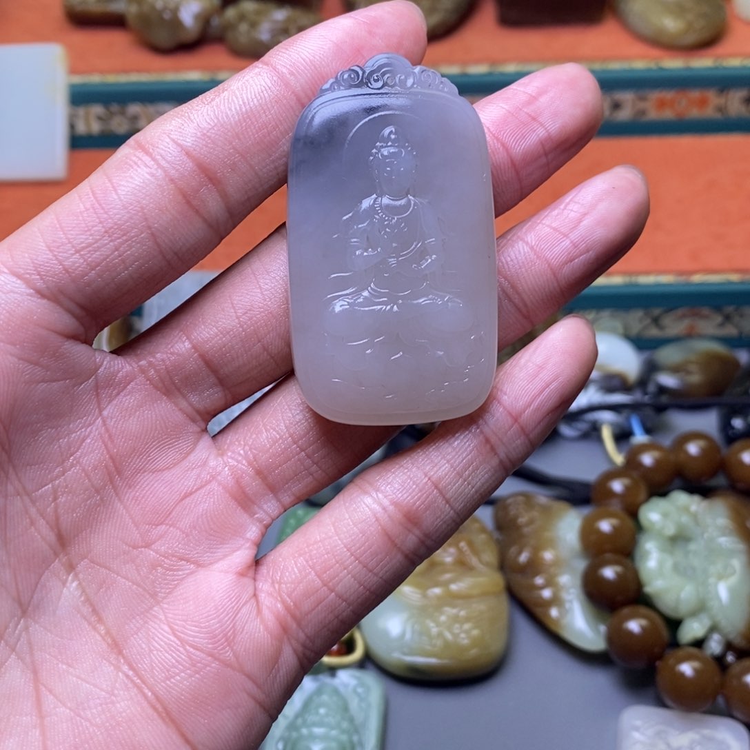 和田玉颈饰未镶嵌紫*