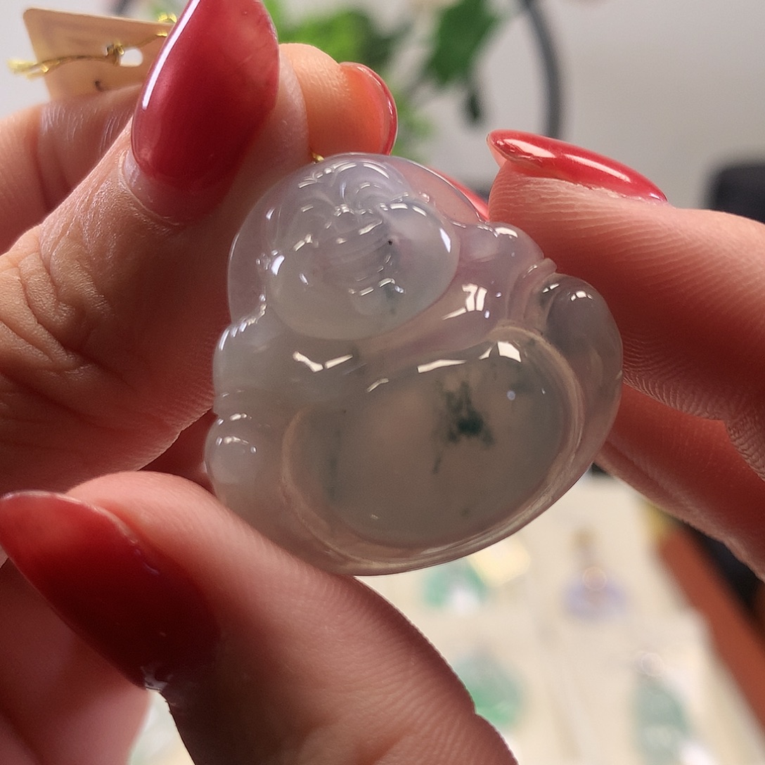 翡翠未镶嵌颈饰天然翡翠A货佛公