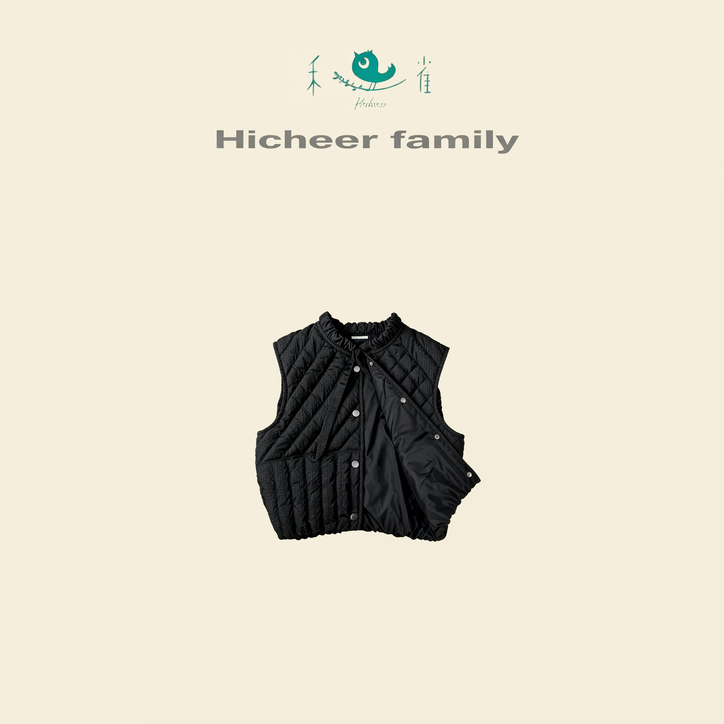 410840 【禾雀】2025冬季新款羽绒时尚女孩马甲