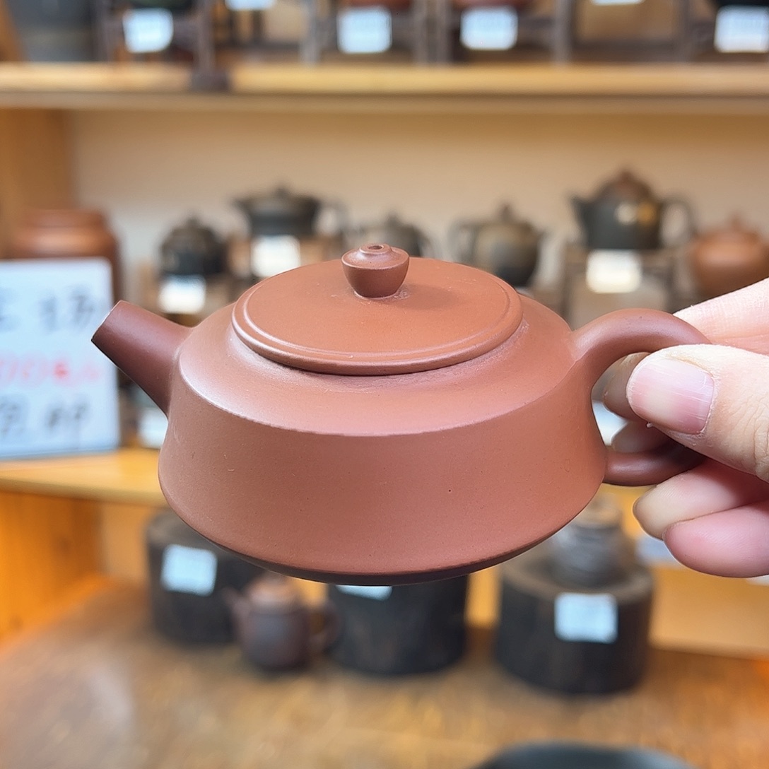 ?坭兴陶红色茶壶家用180毫升
