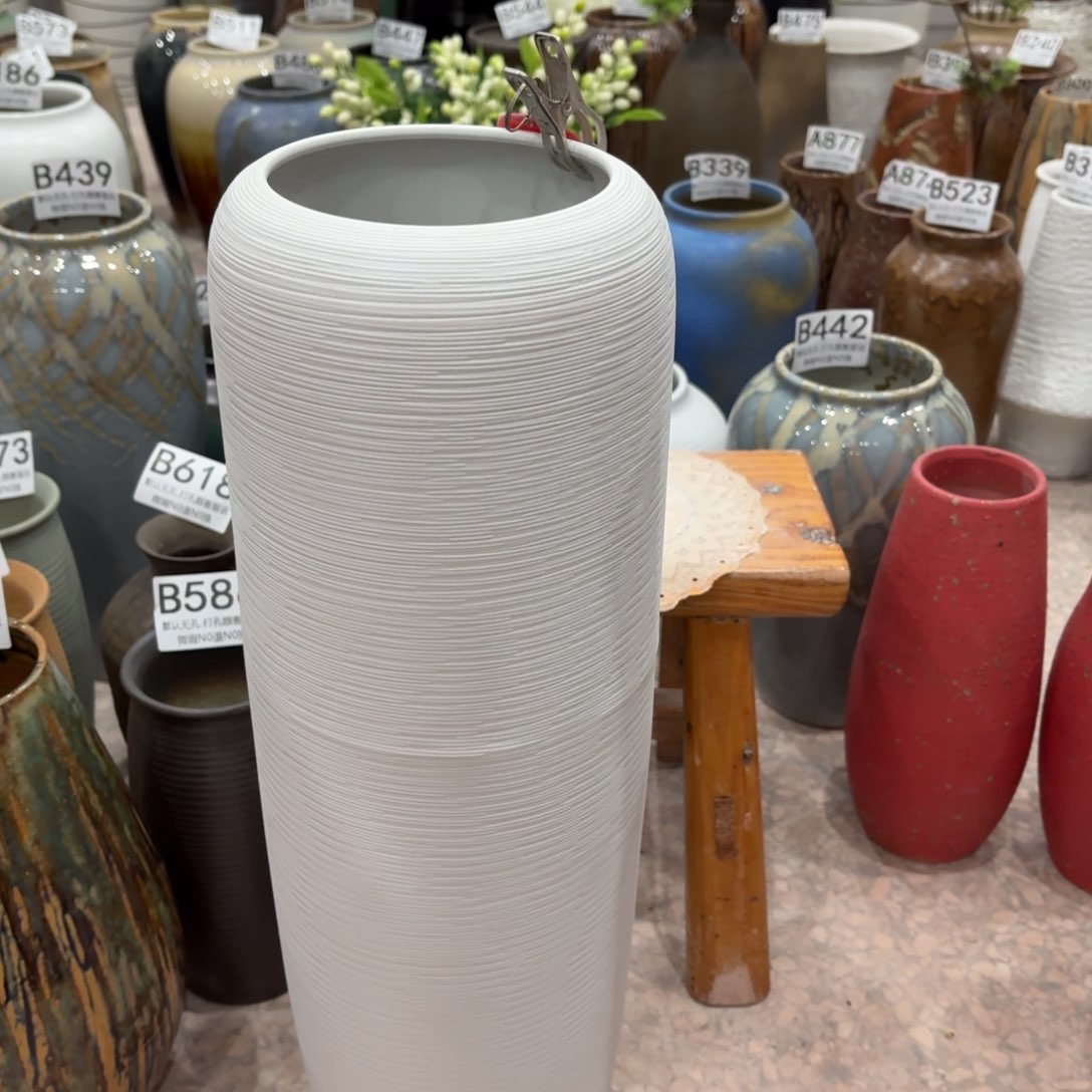 摆件安**素瑕疵111 景德镇陶瓷花瓶高50口11