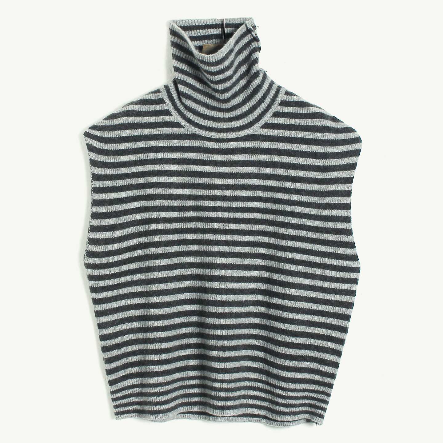 FEE条纹女毛针织衫堆堆领条纹打底衫衫毛衣网红秋冬