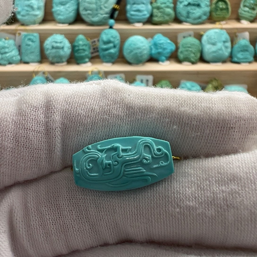 未镶嵌绿松石仿古勒子 9.8mm