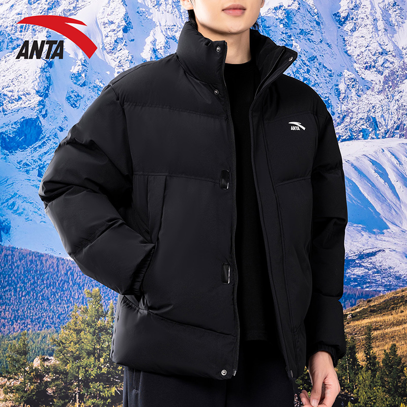 安踏棉服男款运动休闲外套2025新款冬季立领保暖夹克防风面包服