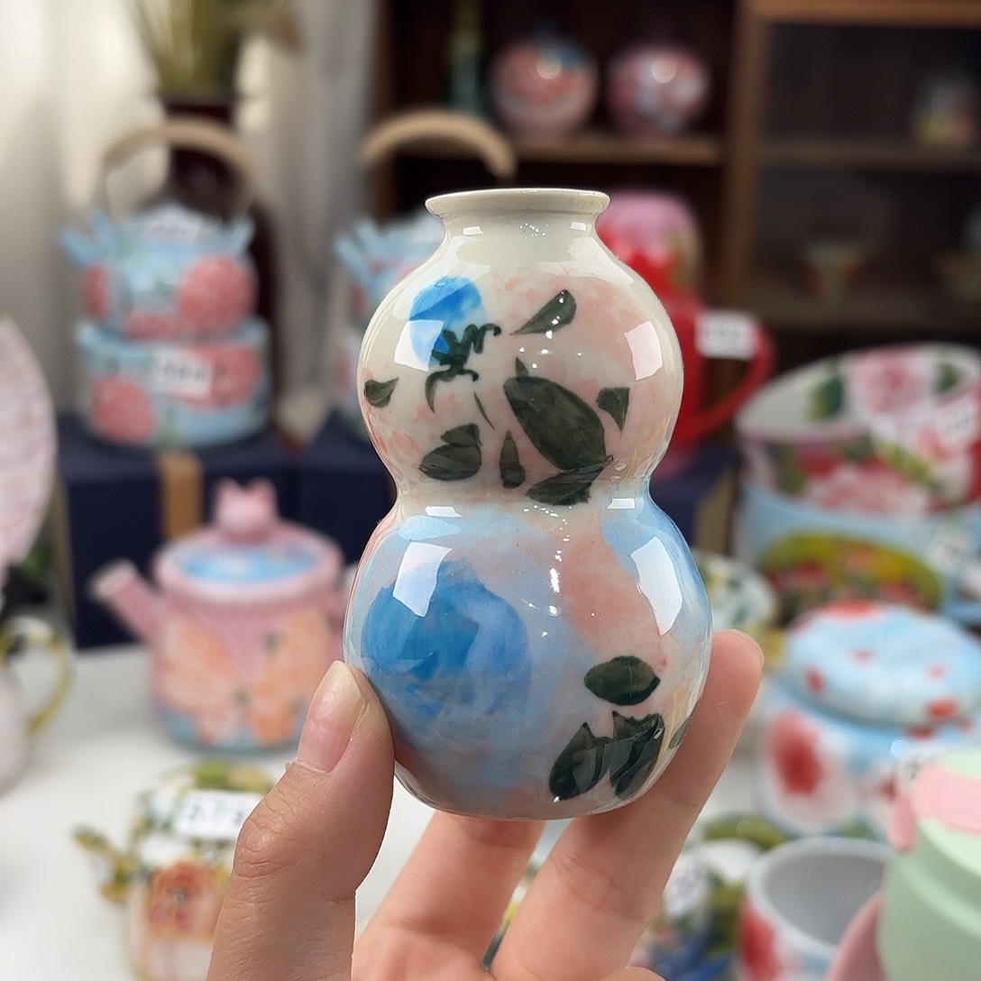 瓷片景德镇手绘高温釉下彩陶瓷茶具