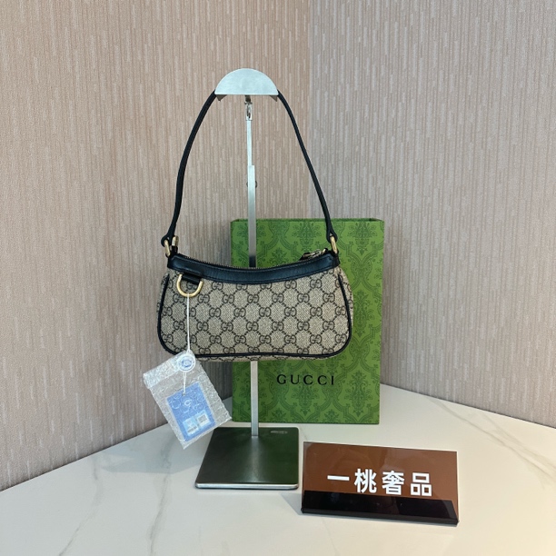 95新 GUCCI/古驰 一桃/98新/古驰 老花单肩麻将包