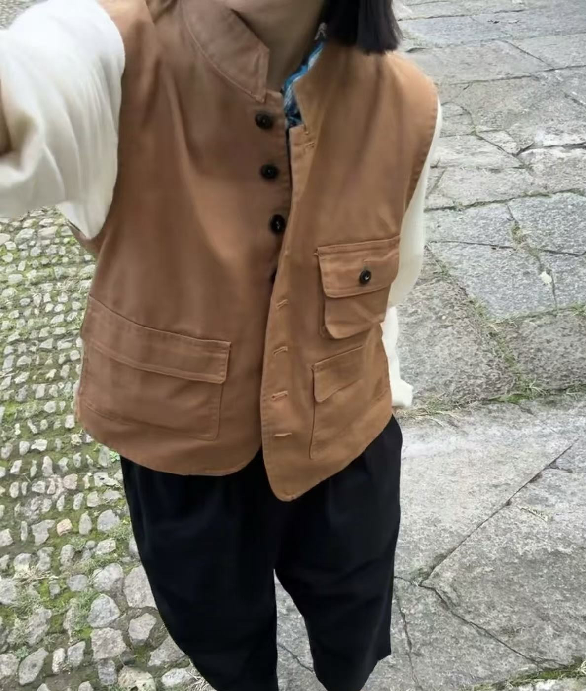 学院风背心马甲B68252Y65M6F20休闲通勤时尚百搭潮流无袖