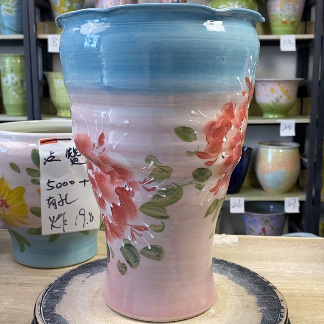 景德镇手绘陶瓷花盆