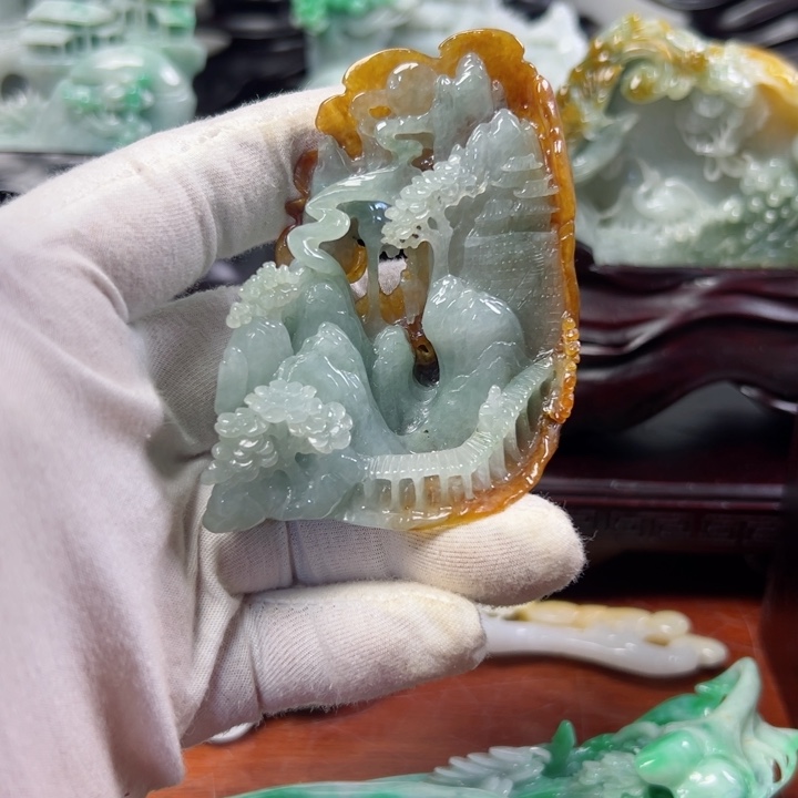 翡翠摆件未镶嵌冰*翡翠