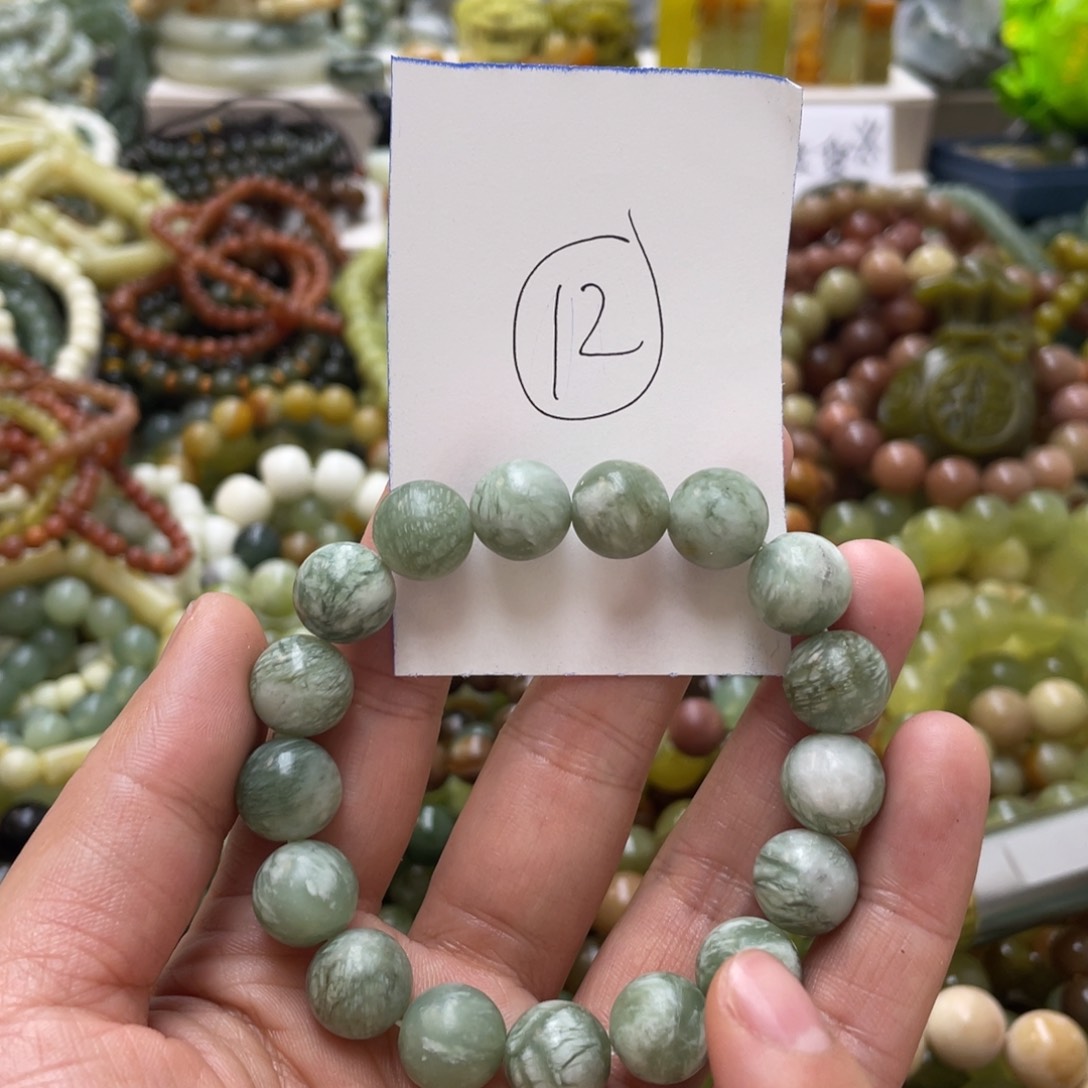 蛇纹石玉手链未镶嵌