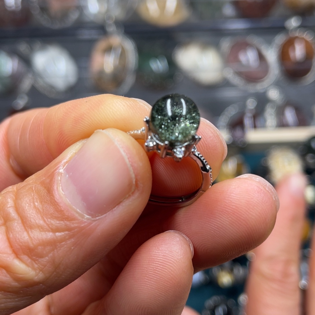 【闪购商品】水晶珠宝半成品银S925镶嵌戒指