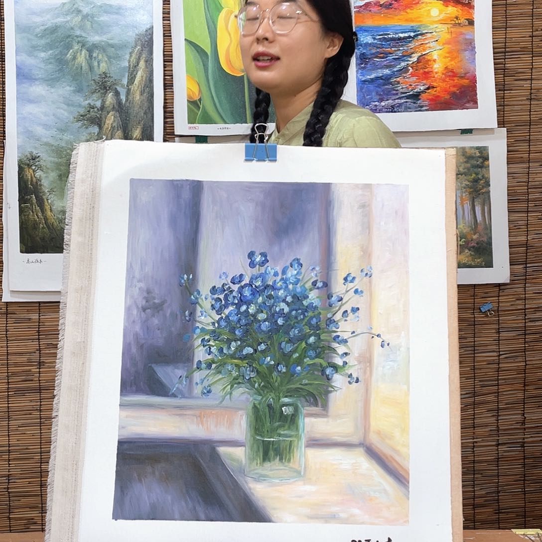 油画薇爽恭喜竞拍成功！