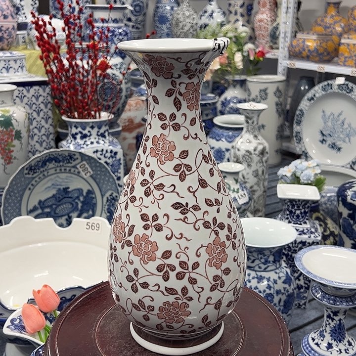 摆件手工手绘高温釉下彩家居摆件，花瓶，福利放漏