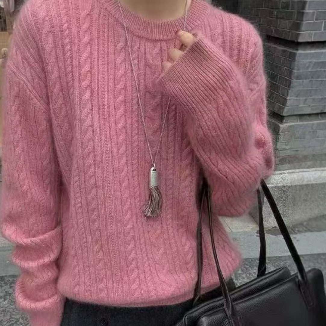 粉色衣长55胸围116毛衣