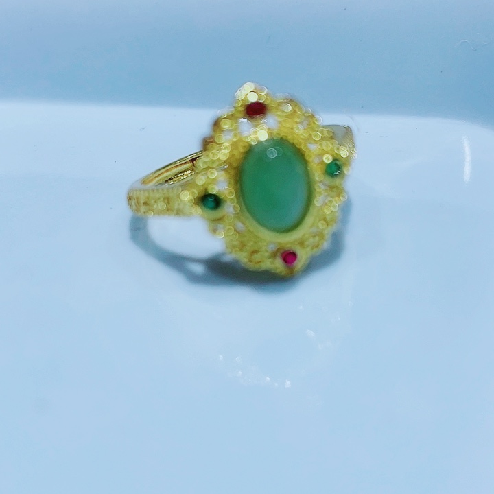 翡翠未镶嵌戒指缅甸翡翠Ahuo 戒指