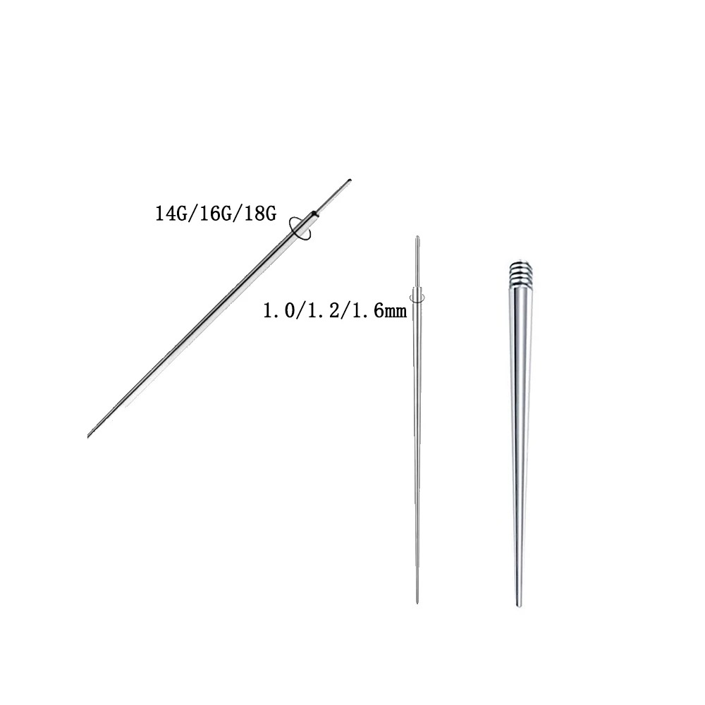 钛钢耳饰 316L医用钛钢内螺旋插针新手穿刺辅助引导者耳钉