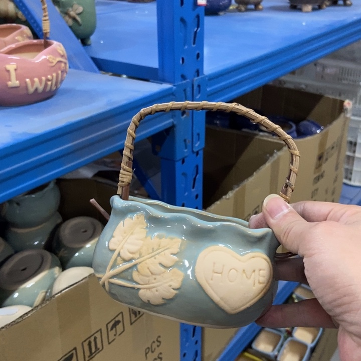 陶瓷花盆单场满9.9发12*8*7