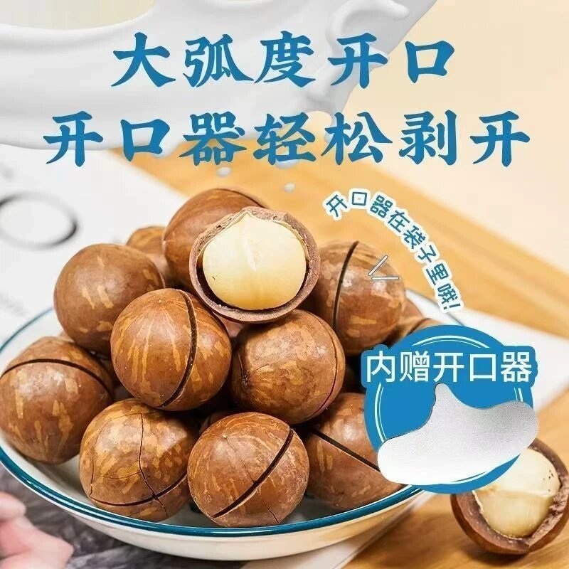 新货袋装500g夏威夷果大颗粒原味饱满酥脆颗颗精选坚果炒货年货