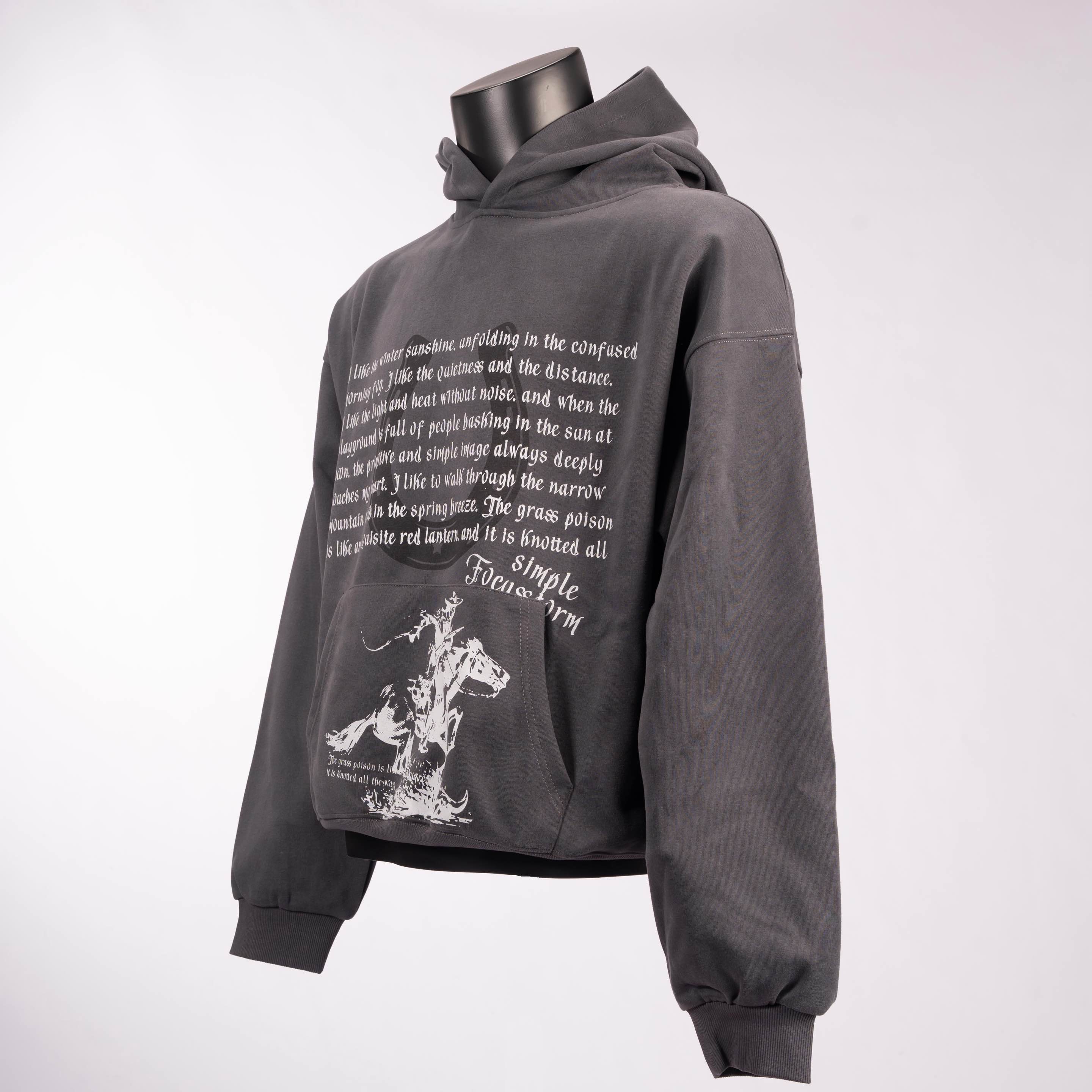 BFOV 骑士连帽秋季宽松常规长袖印花设计卫衣【81107】