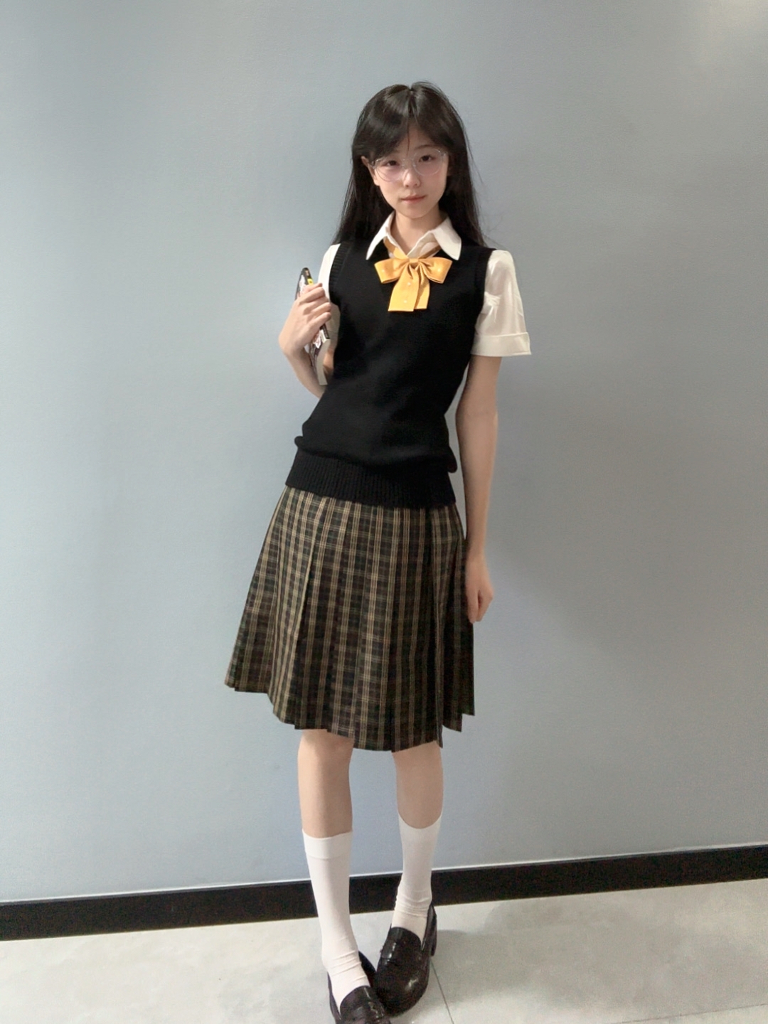 【55cm长裙】风吹麦香jk制服格裙秋冬学院风校供感百搭显瘦