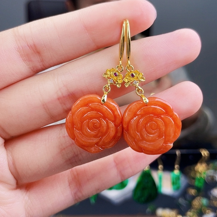 翡翠耳饰未镶嵌饰品