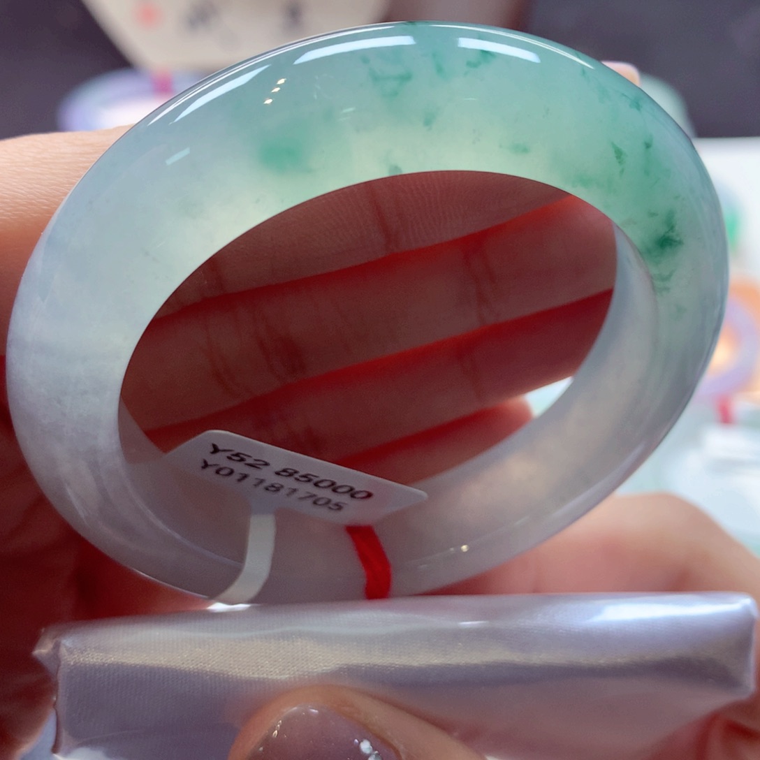 翡翠手镯未镶嵌43正圈77